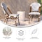 Flash Furniture White/Navy PE Rattan Stacking Paris Chair, 2PK 2-SDA-AD642001-F-WHNVY-NAT-GG - alternate 6